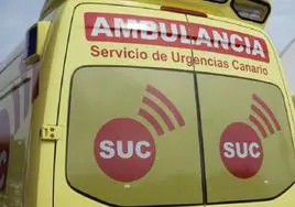 Un joven herido al volcar su turismo en Santa María de Guía