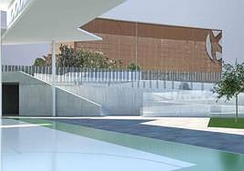 El nuevo pabellón deportivo se está construyendo a cuatro niveles por debajo del actual.