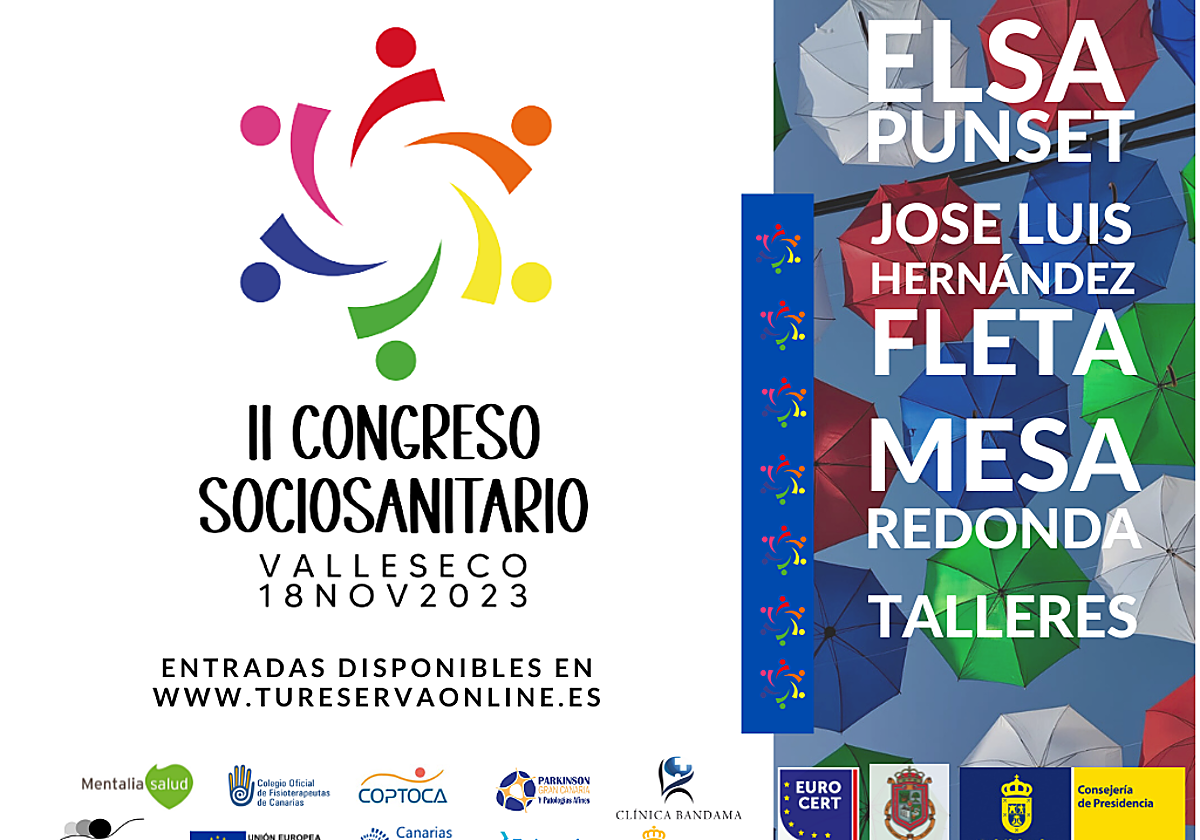 Cartel del congreso sociosanitario de Valleseco.