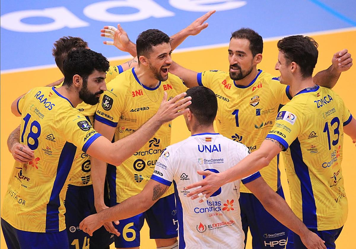 El CV Guaguas hace historia tras superar al Partizan en la Champions.