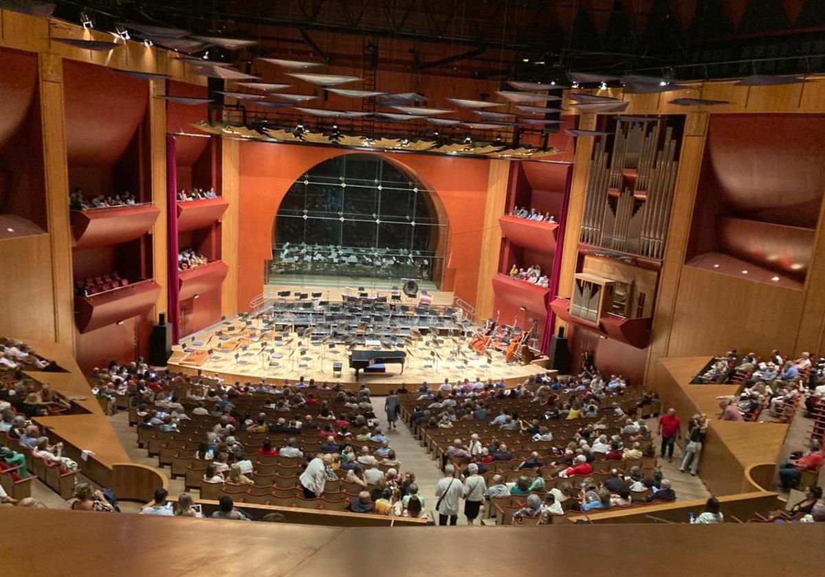 Imagen del concierto de la Orquesta Filarmónica de Gran Canaria, bajo la batuta de Karel Mark Chichon.