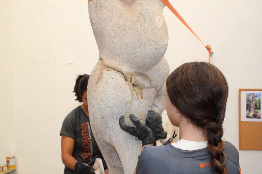 Del destrozo a la restauración: la escultura de Plácido Fleitas vuelve a Telde