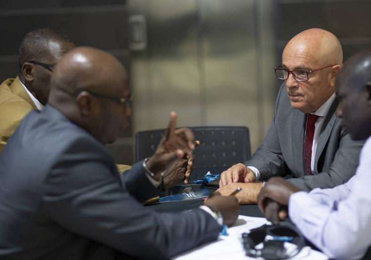 Juan Jesús Rodríguez Marichal, presidente de la Cámara de Comercio de Fuerteventura, en la anterior edición de Africagua.