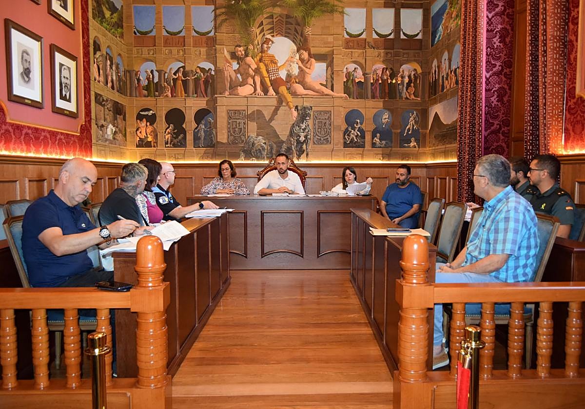 Imagen de la Junta de Seguridad celebrada en el consistorio de Gáldar.