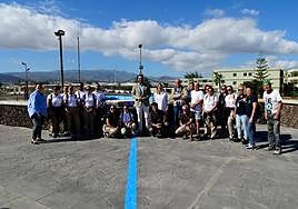Presentación de la placa ubicada en el paseo de Melenara.