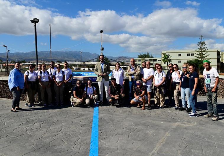 Presentación de la placa ubicada en el paseo de Melenara.