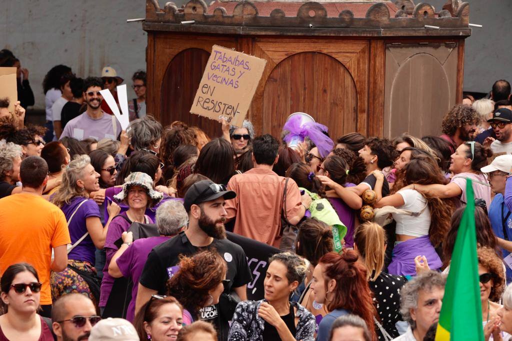 El feminismo canario se moviliza en la capital grancanaria