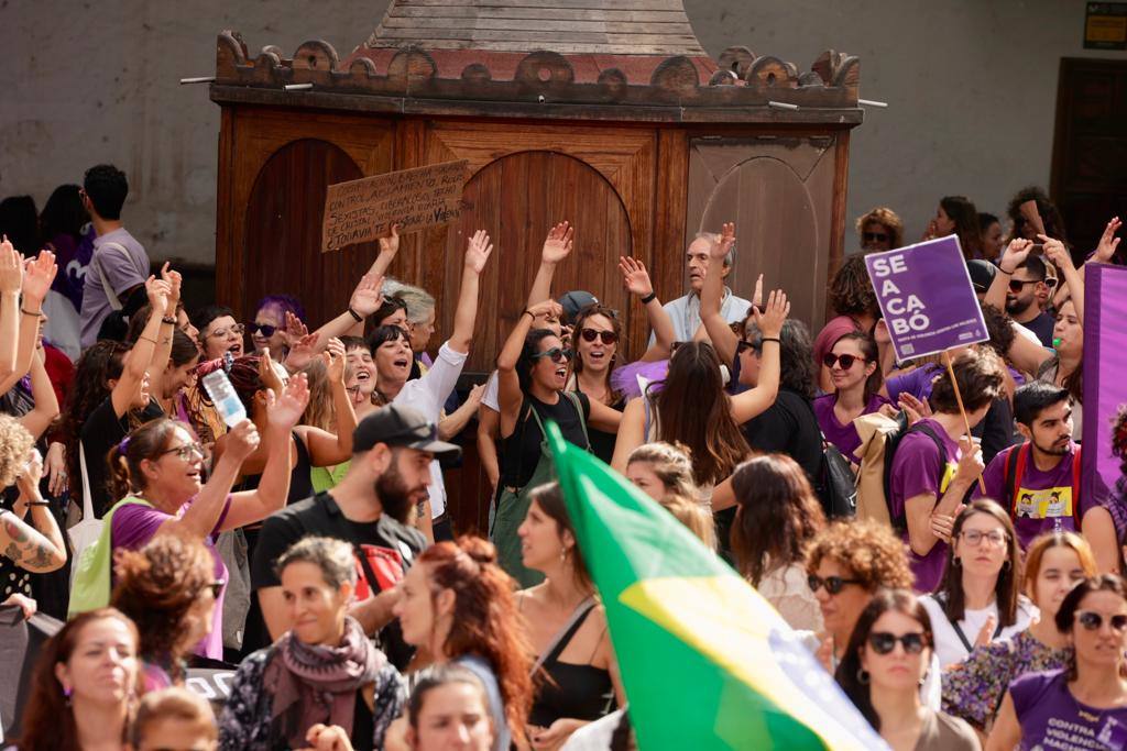 El feminismo canario se moviliza en la capital grancanaria