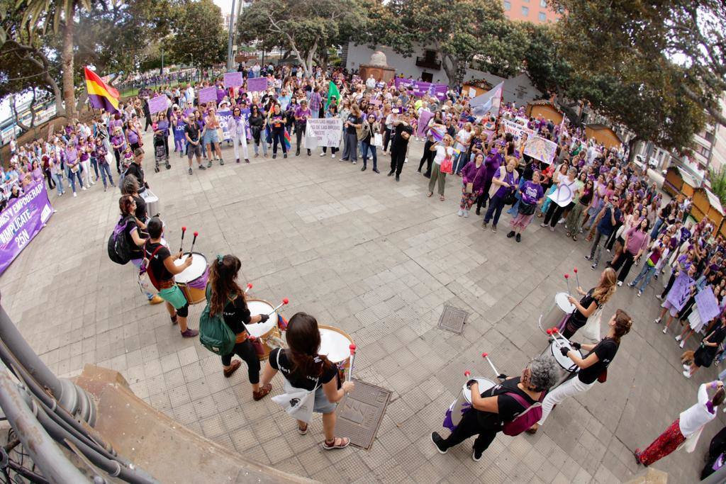El feminismo canario se moviliza en la capital grancanaria
