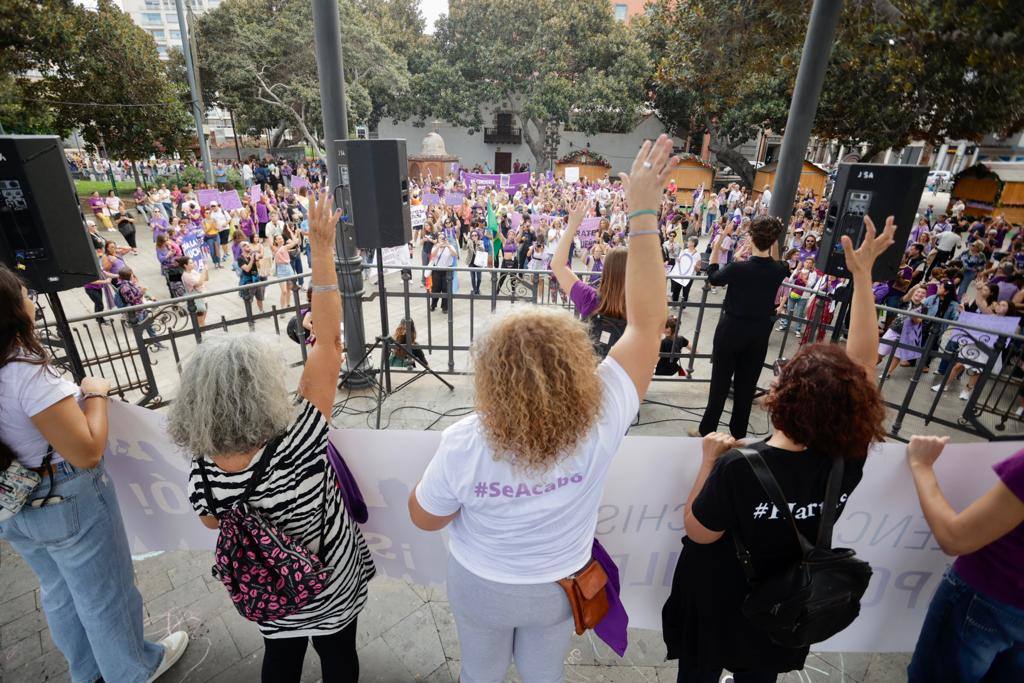 El feminismo canario se moviliza en la capital grancanaria