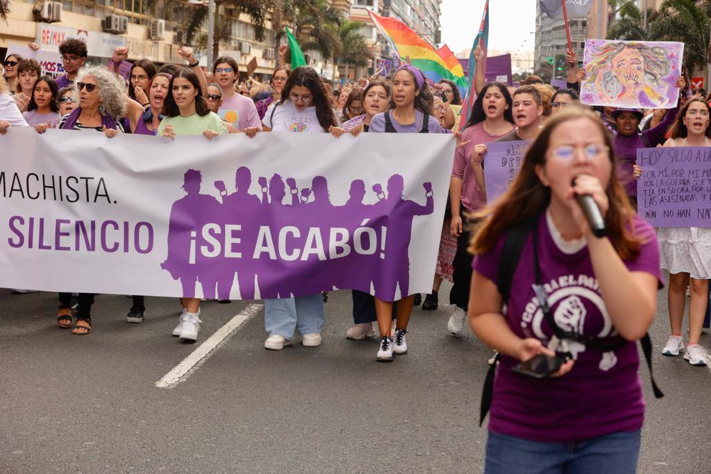El feminismo canario se moviliza en la capital grancanaria