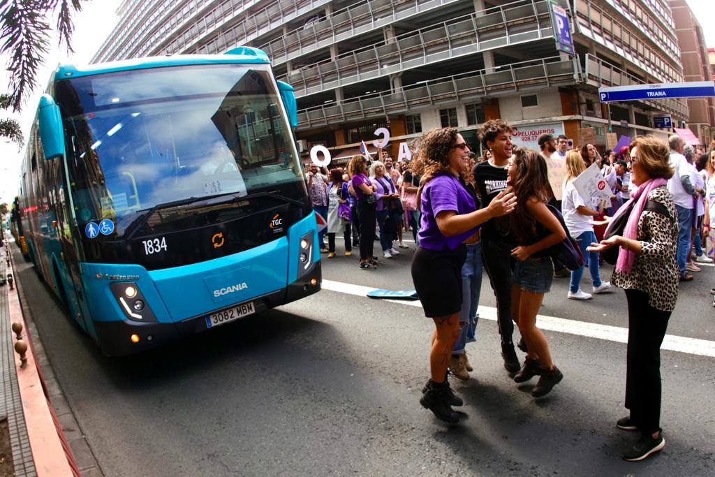 El feminismo canario se moviliza en la capital grancanaria