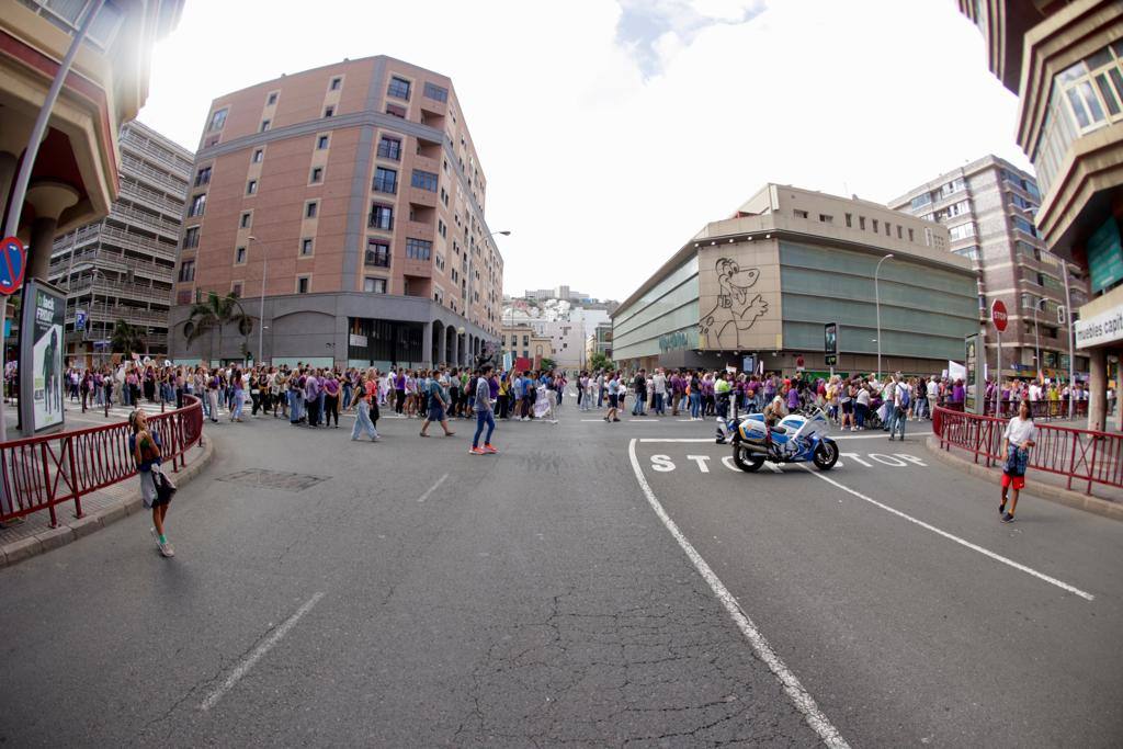 El feminismo canario se moviliza en la capital grancanaria