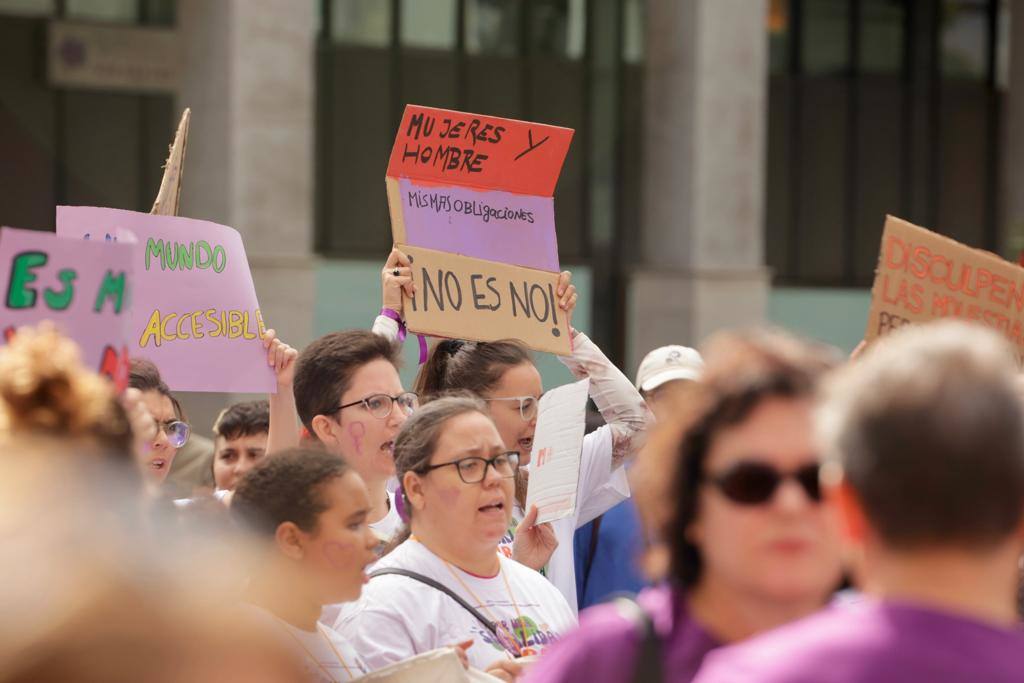 El feminismo canario se moviliza en la capital grancanaria