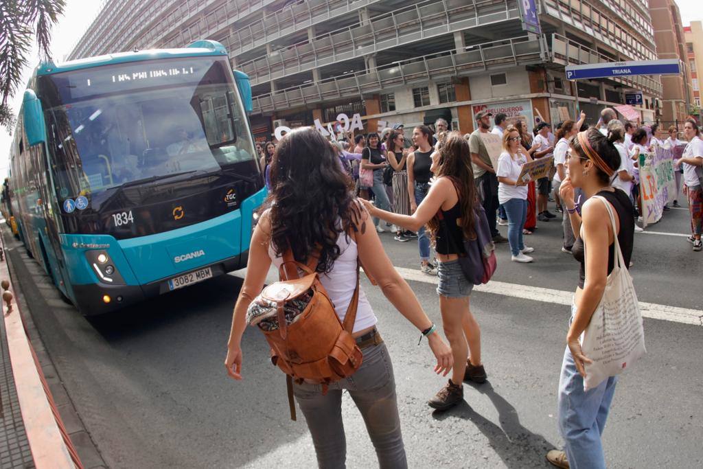 El feminismo canario se moviliza en la capital grancanaria