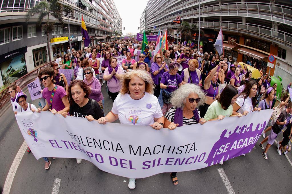 El feminismo canario se moviliza en la capital grancanaria