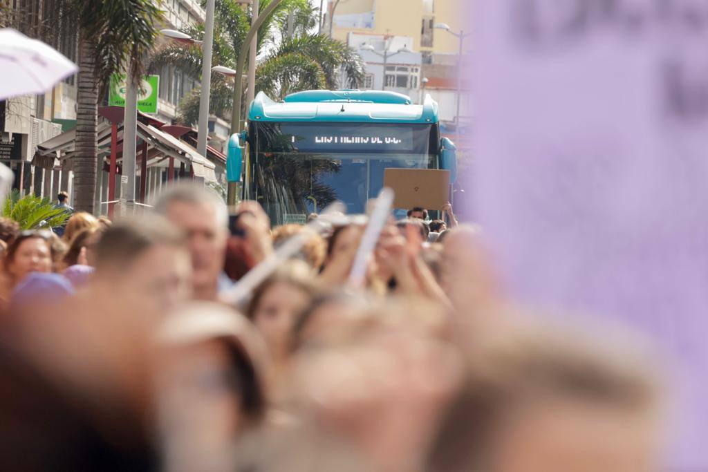 El feminismo canario se moviliza en la capital grancanaria