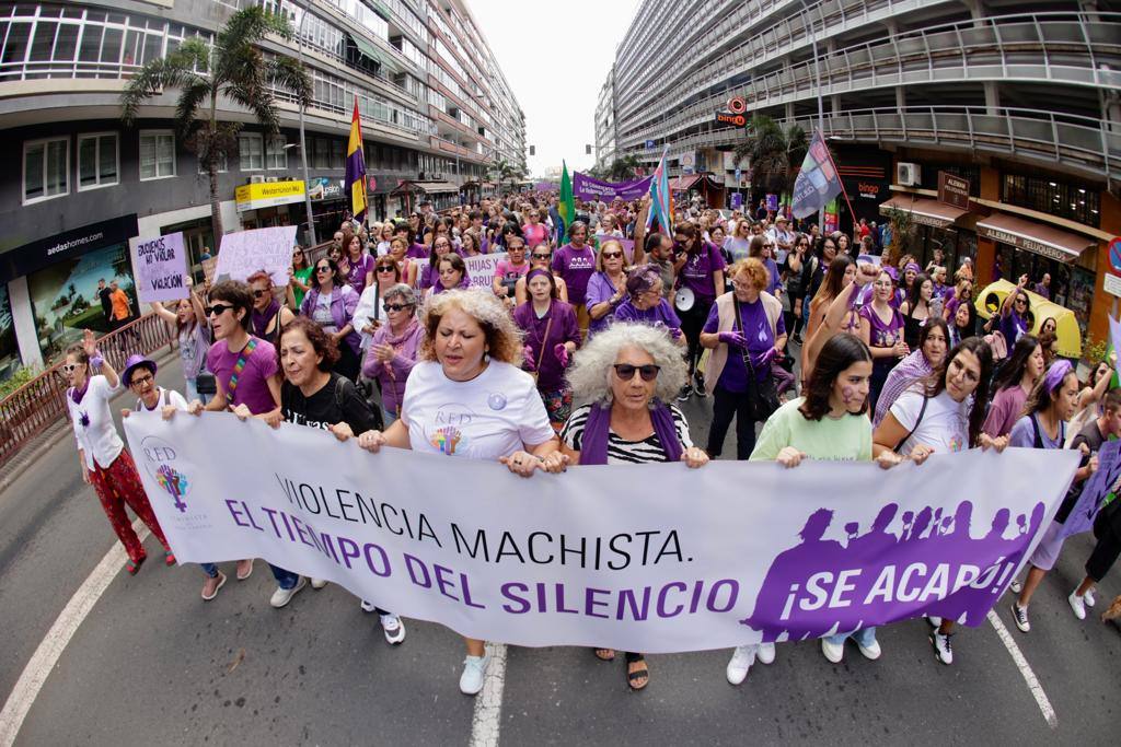 El feminismo canario se moviliza en la capital grancanaria