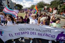 El feminismo canario se moviliza en la capital grancanaria