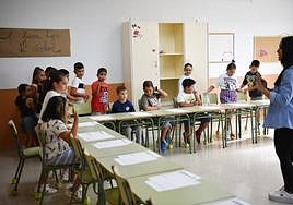 Imagen de archivo de un aula en un centro canario.