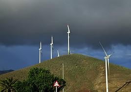 Aerogeneradores en el municipio de Santa Lucía.