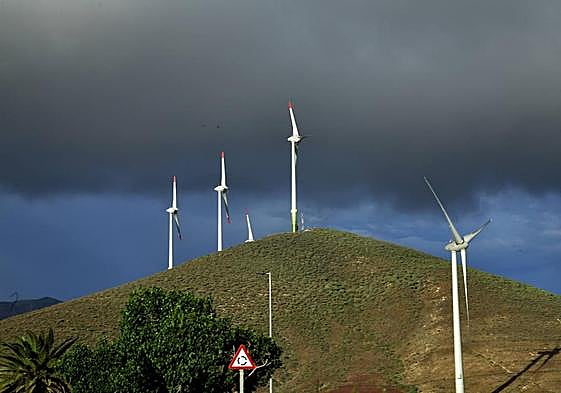 Aerogeneradores en el municipio de Santa Lucía.