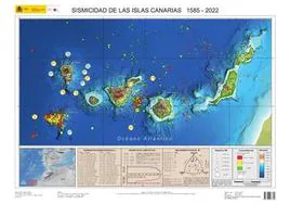 El mapa de sismicidad de Canarias, actualizado con la actividad registrada en los últimos años.