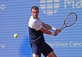 Pedro Martínez, durante el partido de este martes saldado con triunfo.