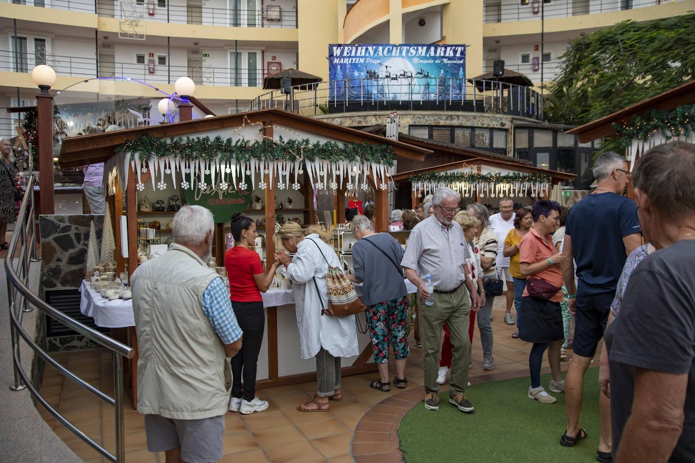 Entre puestos navideños en el Hotel Maritim Playa