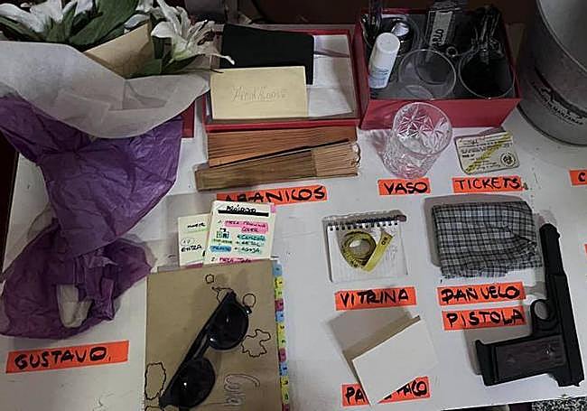 Alguno de los objetos que se utilizan en las funciones, perfectamente icentificados.