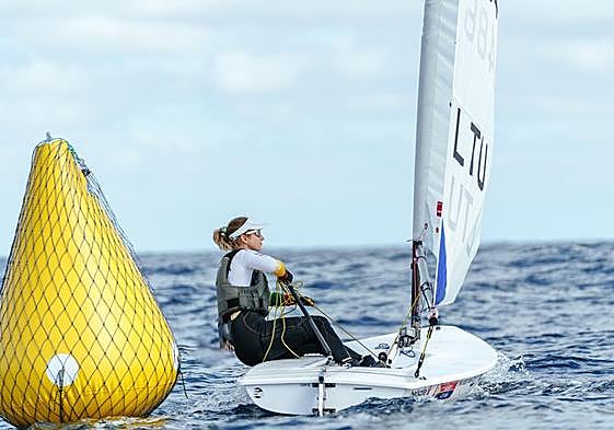 Viktorija Andrulyte, en acción en la bahía capitalina este viernes.