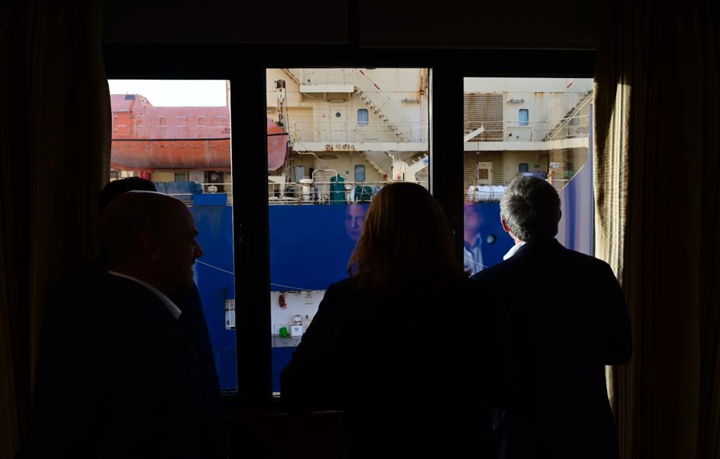 La visita de Clavijo al puerto de La Luz, en imágenes