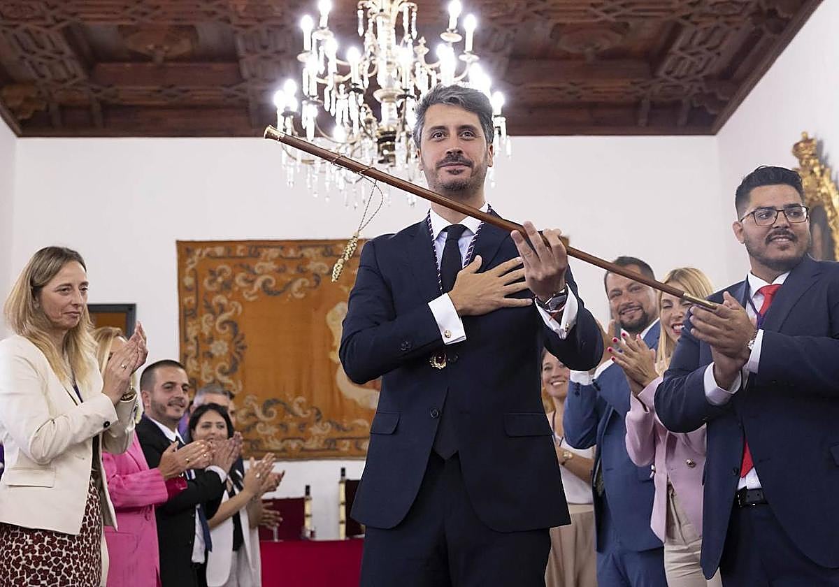 Luis Yeray Gutiérrez, tras ser elegido alcalde en junio.