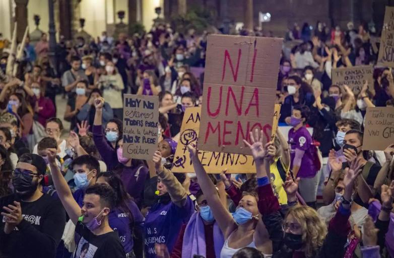 Imagen de archivo tomada durante la manifestación del 25N, Día para la erradicación de las violencias machistas, en la capital grancanaria el pasado noviembre.