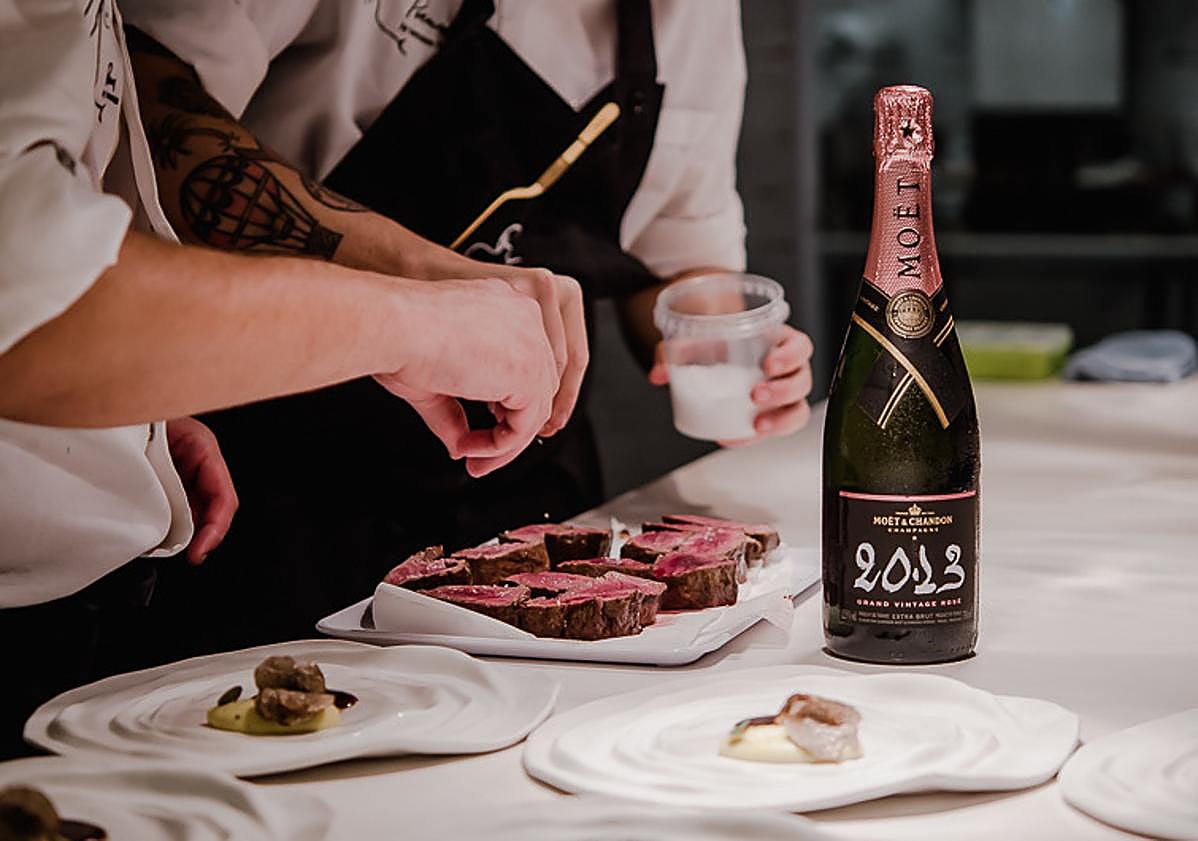 Imagen principal - Moët &amp; Chandon marida una soberbia (y exclusiva) cena en Poemas