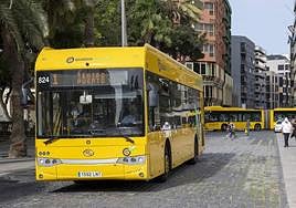 Guaguas Municipales en la capital grancanaria.