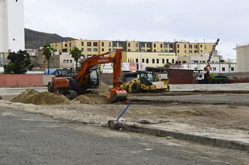 Obras en el Puerto de La Luz para el carnaval de Las Palmas de Gran Canaria