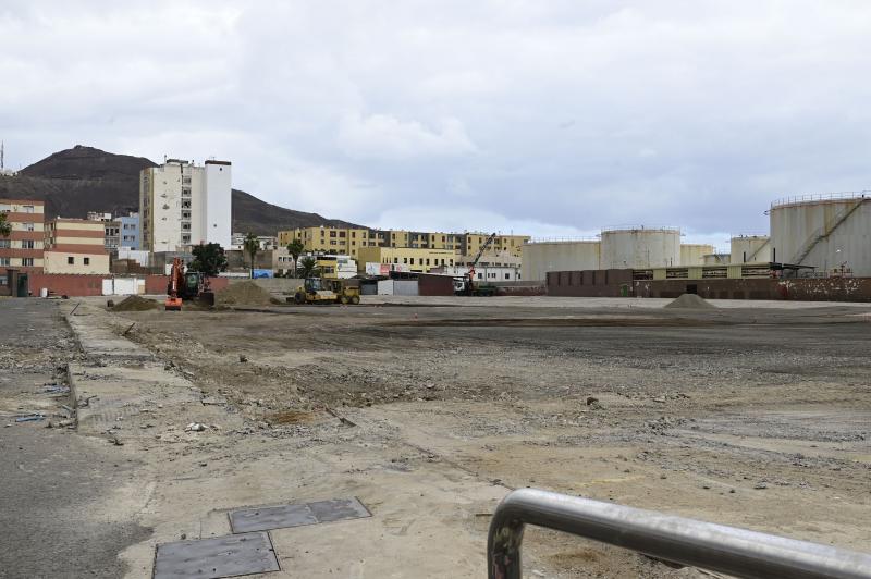 Obras en el Puerto de La Luz para el carnaval de Las Palmas de Gran Canaria