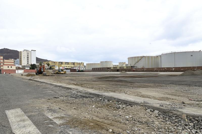 Obras en el Puerto de La Luz para el carnaval de Las Palmas de Gran Canaria