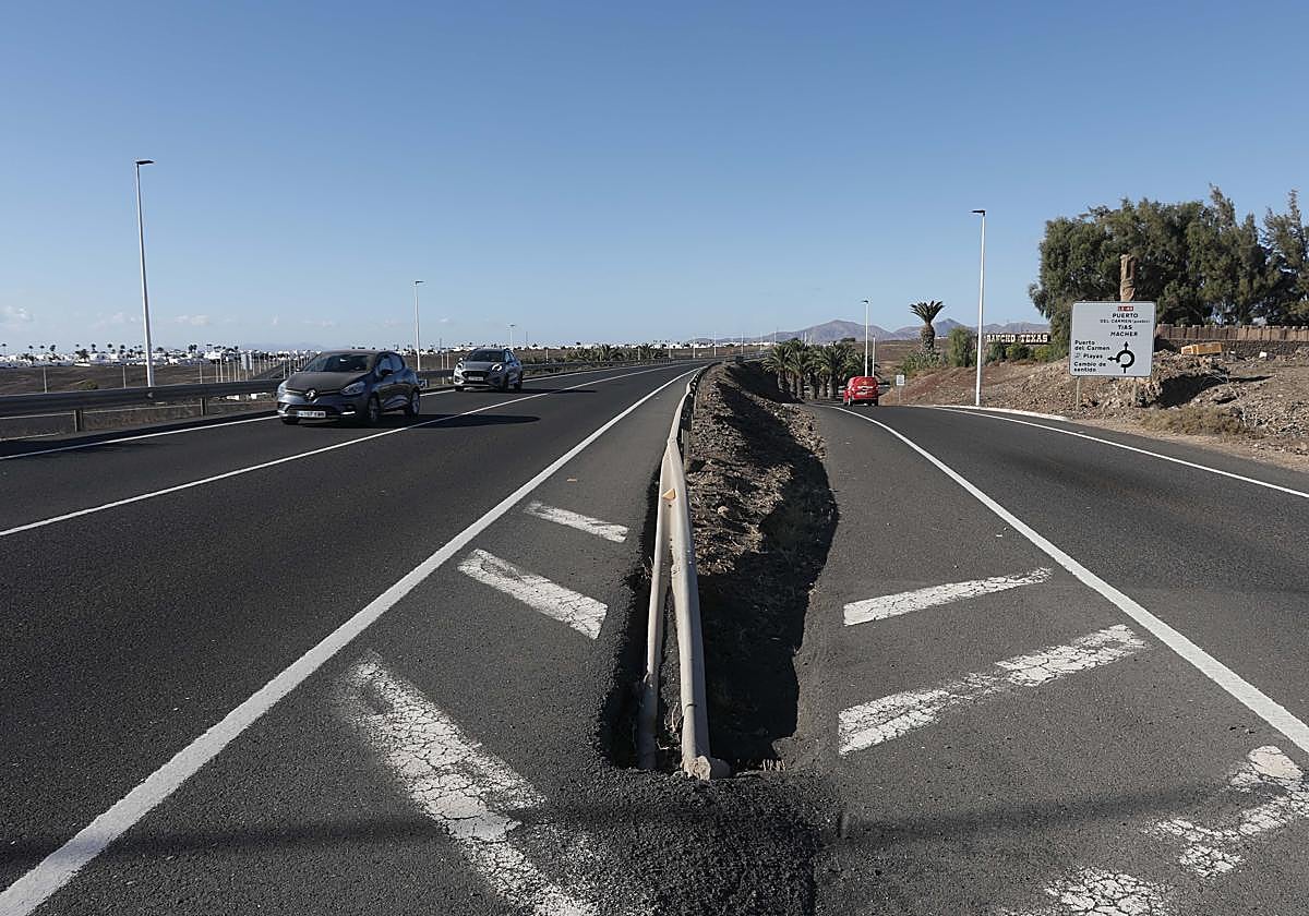 Vista de la circunvalación de Puerto del Carmen.