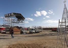 Puestos navideños que por primera vez tienen presencia en el solar de Ginory.