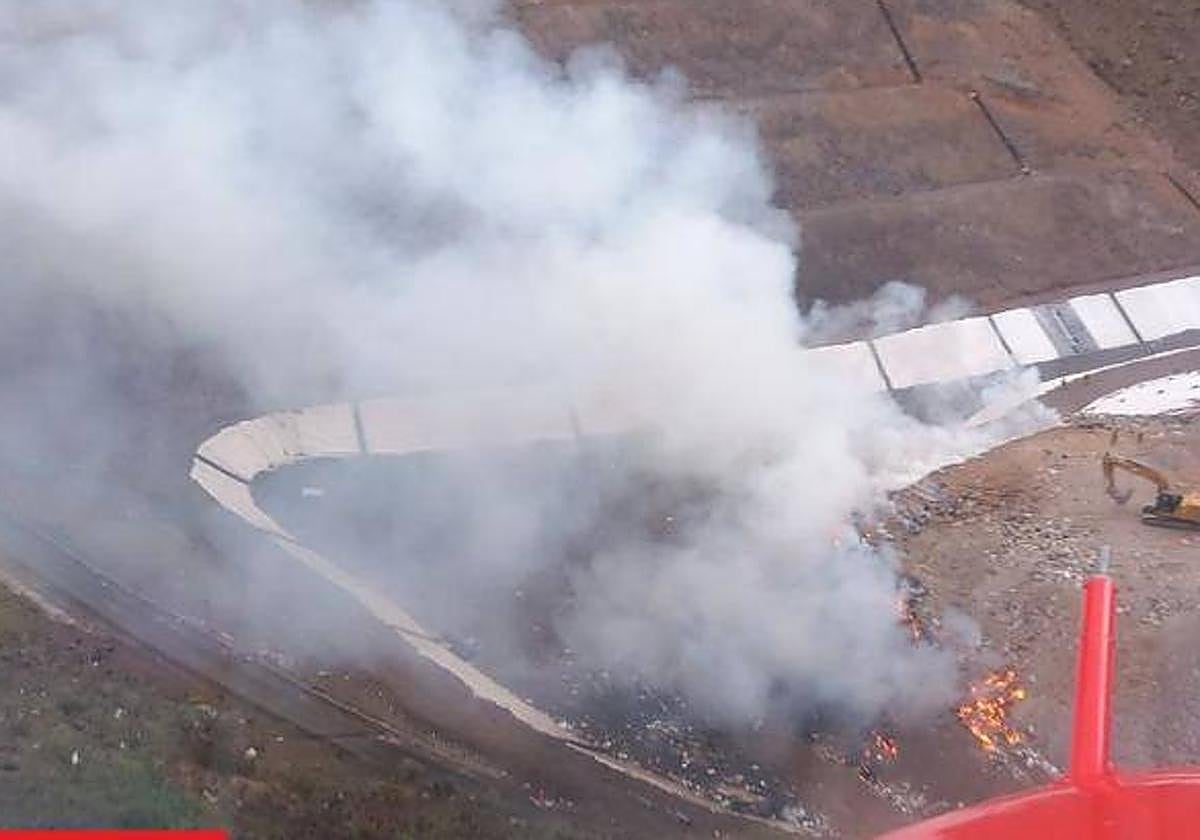 Imgen del conato de incendio en El Revolcadero.