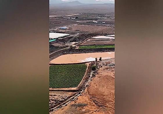 Imágenes del paso de las lluvias por Fuerteventura.