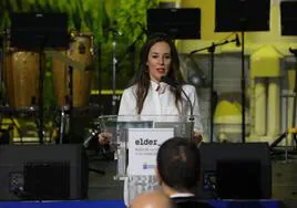 Jessica de León, consejera de Turismo y Empleo del Gobierno de Canarias, en el acto de presentación de 'Planeta Elder' en la capital grancanaria.