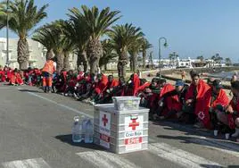 Imagen de un grupo de migrantes que llegó a Lanzarote esta semana.
