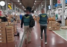 Imagen de los agentes en la zona donde intervinieron.