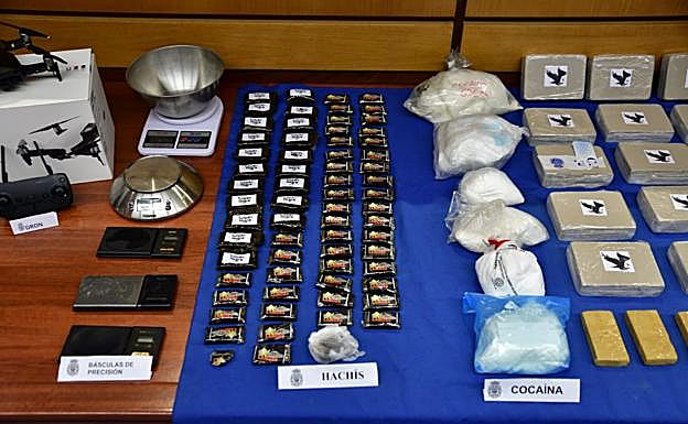 Imagen principal - Imagen de lo incautado en la operación. 