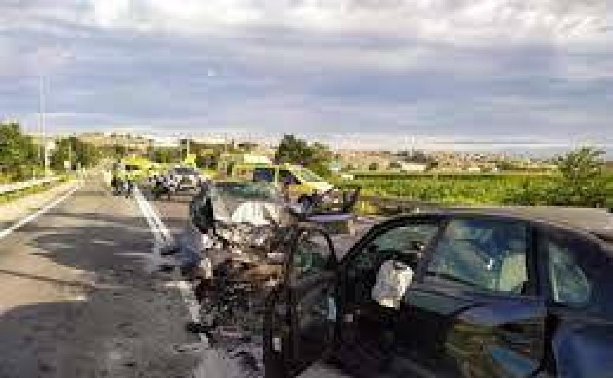 Imagen de archivo de un accidente de tráfico en la M-305. 