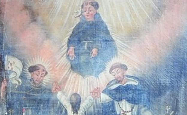 Imagen principal - Así estaba el cuadro antes de la restauración. 