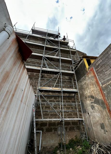 Imagen - Imagen de las obras que se llevan a cabo en la trasera del Guaires. 